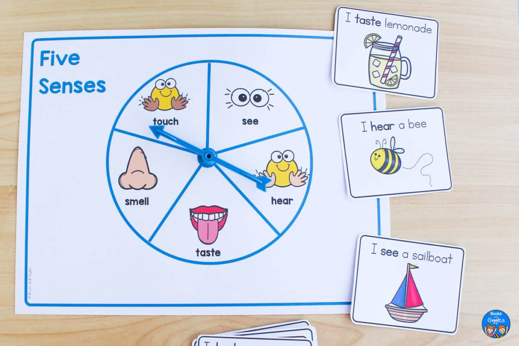 Simple Summer Five Senses Games Free Printable  - Summer Senses Worksheet