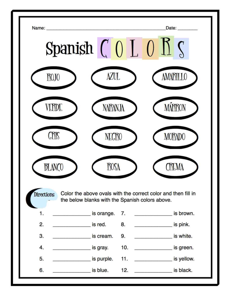 Spanish Printables Learning Spanish Printables Free Printable Templates - Worksheets For Summer In Spanish