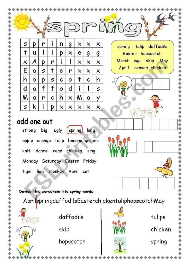 Spring ESL Worksheet By Sivert 50 - Spring And Summer Worksheets