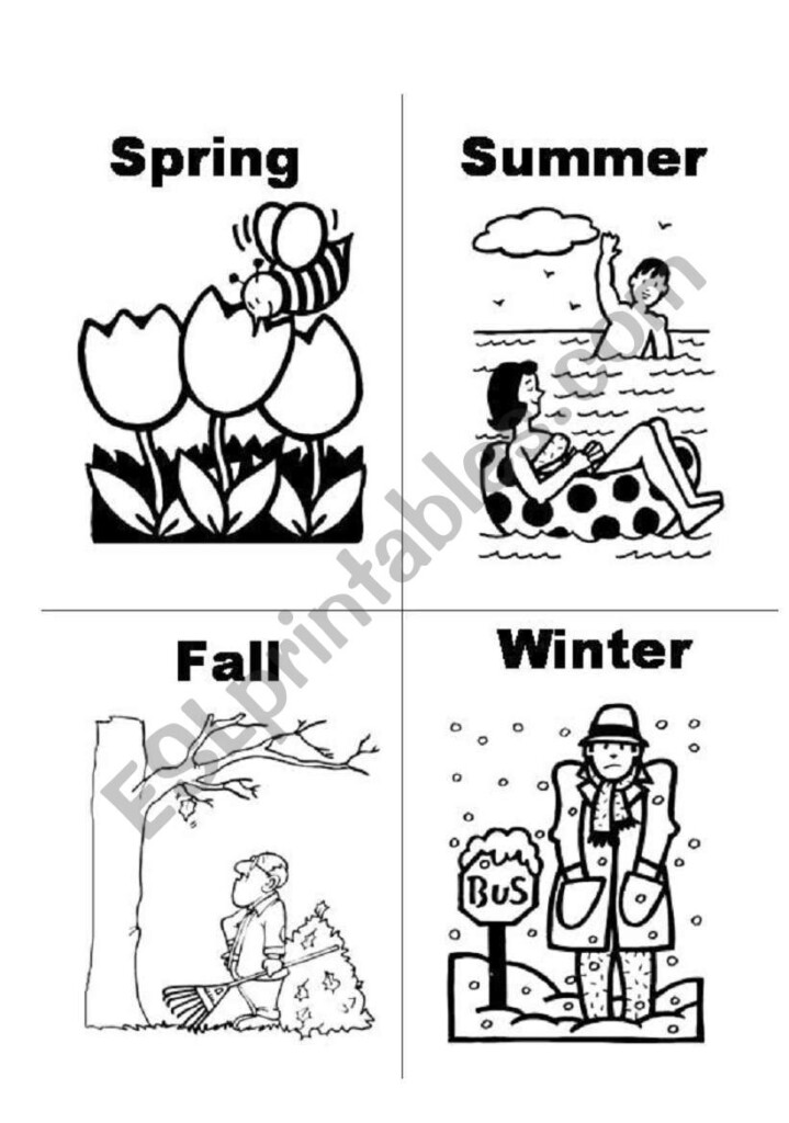 SPRING SUMMER FALL WINTER ESL Worksheet By Beretrujillo - Free Worksheets About Fall Winter Spring And Summer