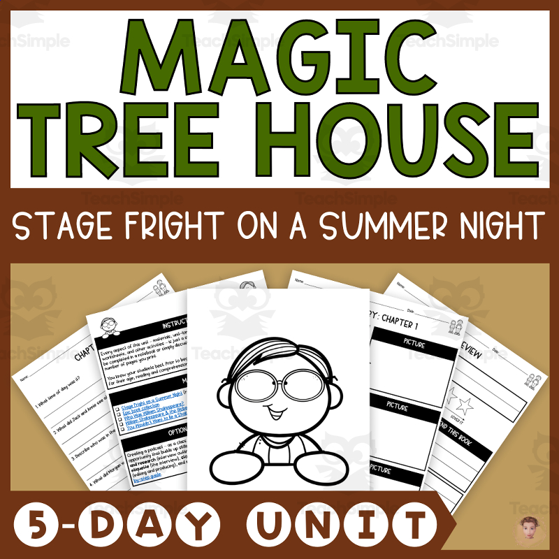 Stage Fright On A Summer Night Magic Tree House 25 Lesson Plan  - Stage Fright On A Summer Night Worksheets