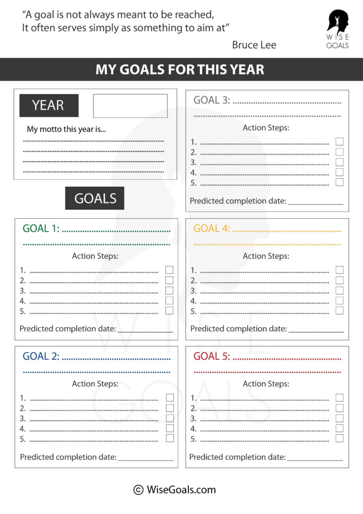 Stylish Goal Setting Worksheets To Print Pdf Free Artofit - Summer Goals Worksheet Pdf