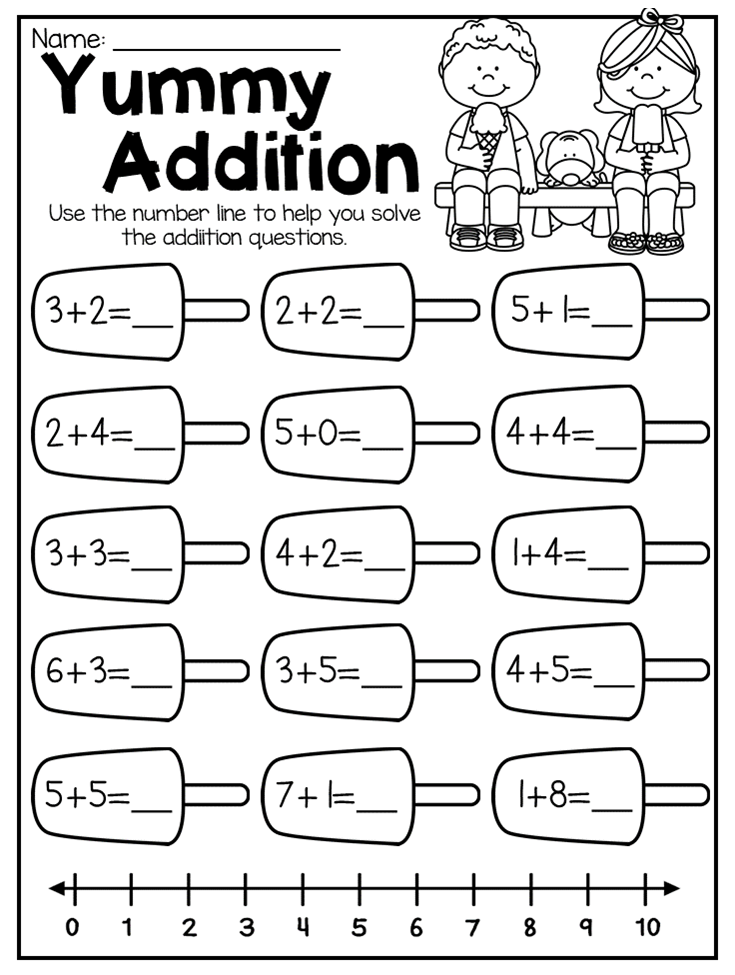 Summer Addition Worksheet For Kindergarten This Summer Kind 108 - Adding Summer Worksheet Kindergarten