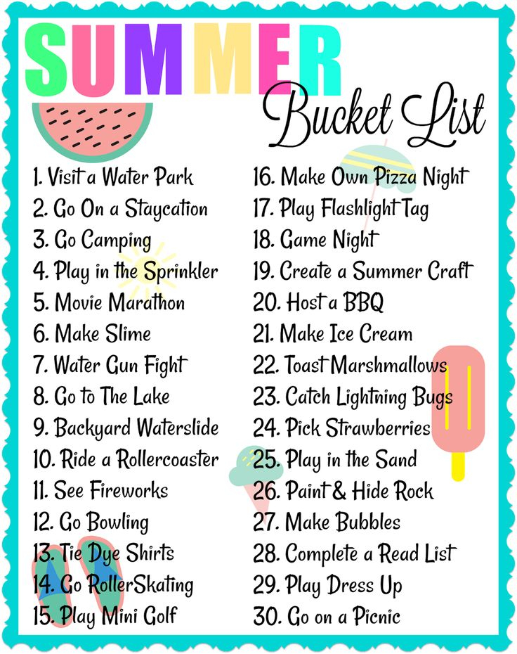 Summer Bucket List Worksheets - Summer Holiday Bucket List Worksheet