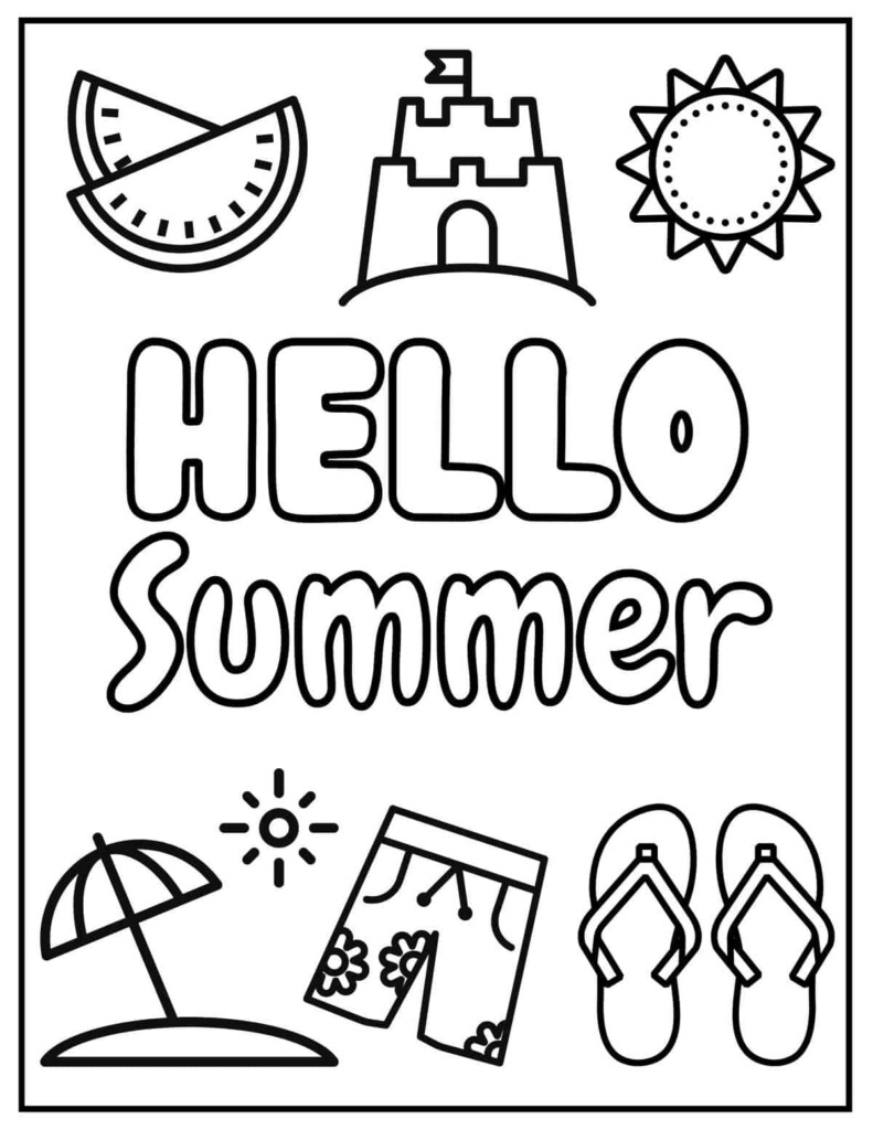 Summer Coloring Pages For Kids - Coloring Worksheets For Summer