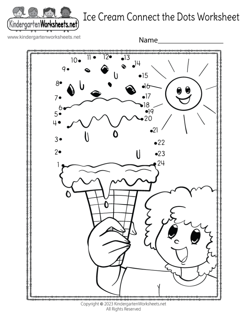 Summer Connect The Dots Worksheet Free Printable Digital PDF - Connect The Dots Summer Worksheets