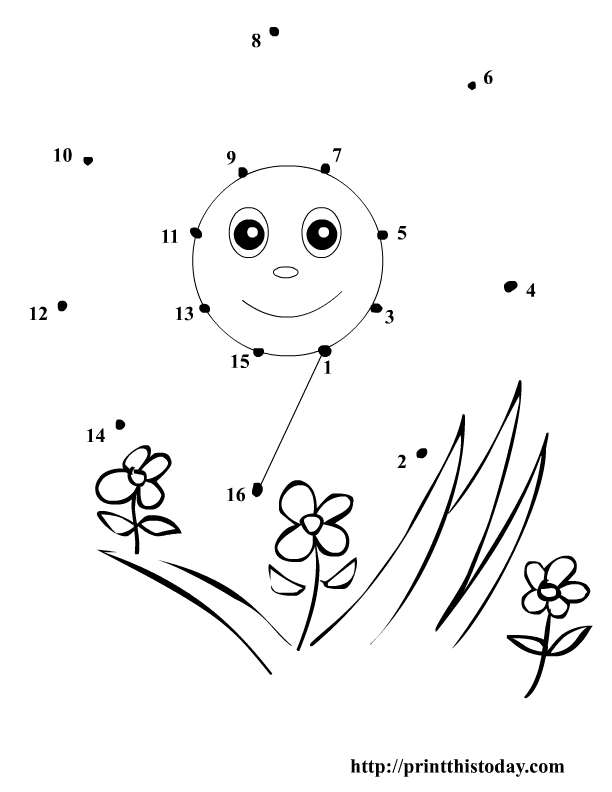 Summer Dot To Dot Printables Free - Summer Dot To Dot Worksheets