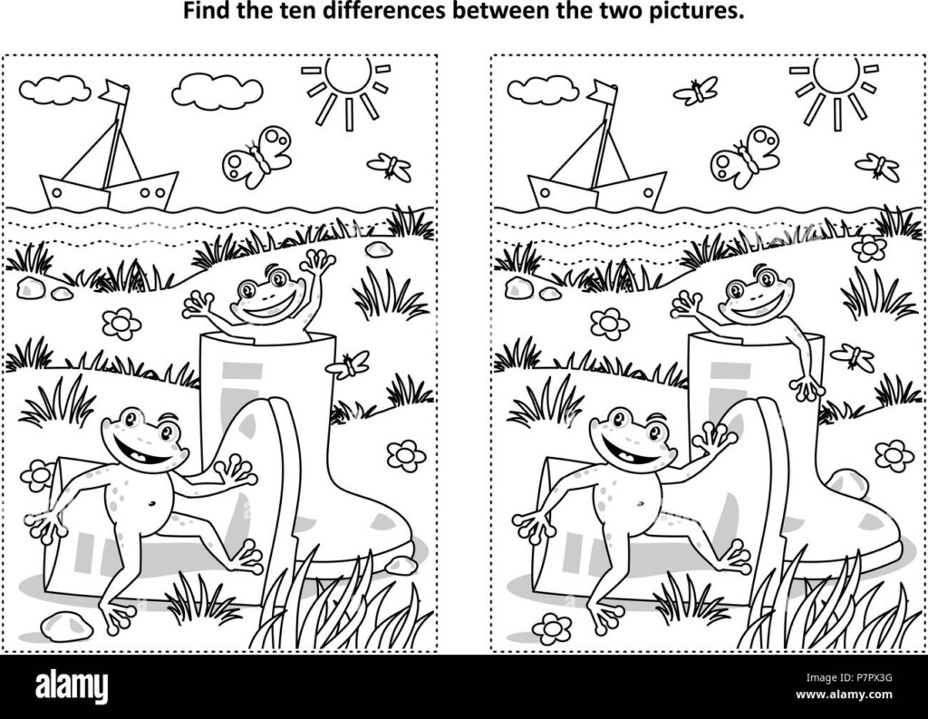 Summer Find The Difference Printable - Spot The Differences Worksheets Summer Pdf