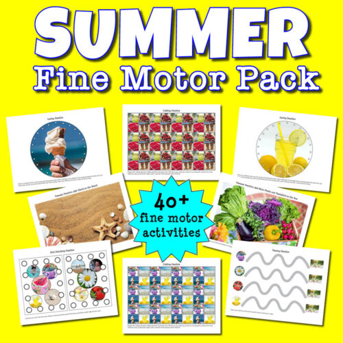 Summer Fine Motor Pack Gift Of Curiosity - Summer Fine Motor Worksheets