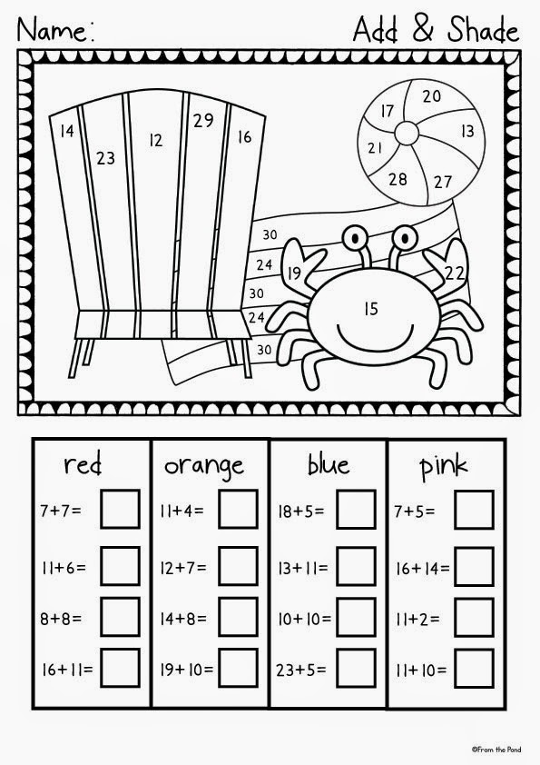 Summer First Grade Worksheets - Summer Themed Worksheets For First Grade