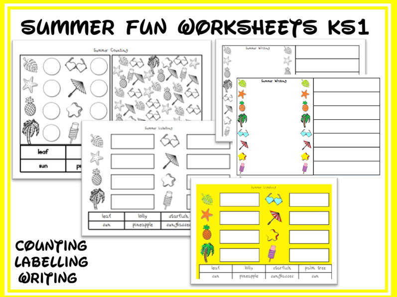 Summer Fun Worksheets KS1 Teaching Resources - Summer Activity Worksheets Ks1