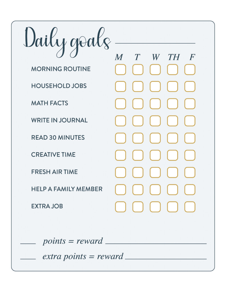 Summer Goals Template - Printable Summer Goals Worksheet