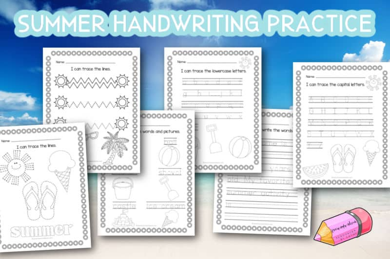 Summer Handwriting Practice Free Word Work - Summer Handwriting Practice Worksheets