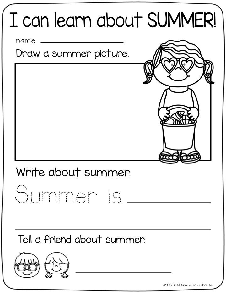 Summer Handwriting Practice Worksheet Sliding Into Summer With A  - Summer Writing Worksheets Kindergarten