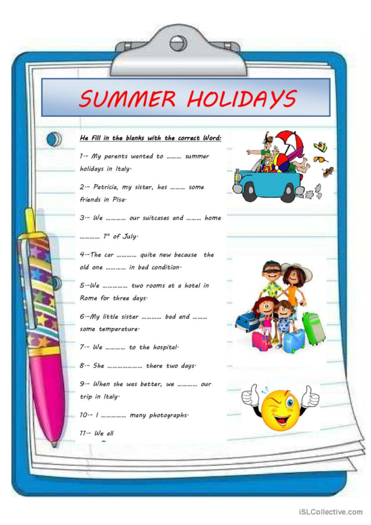 SUMMER HOLIDAYS English ESL Worksheets Pdf Doc - Summer Holiday Worksheets Pdf