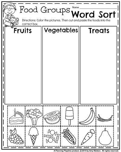 Summer Kindergarten Worksheets Planning Playtime - Free Summer Sort Worksheet