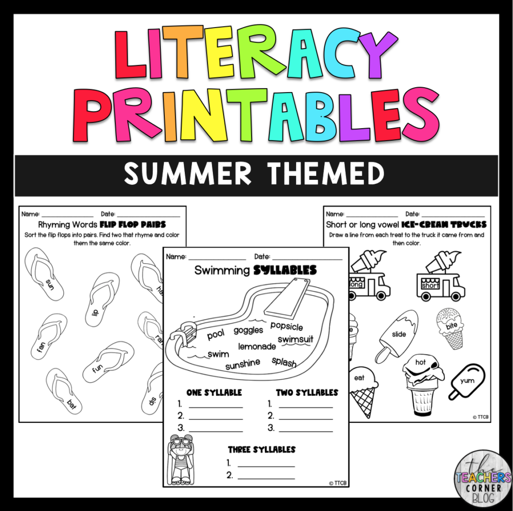 Summer Literacy Printables Print Go Summer Practice Literacy  - Summer Literacy Worksheets