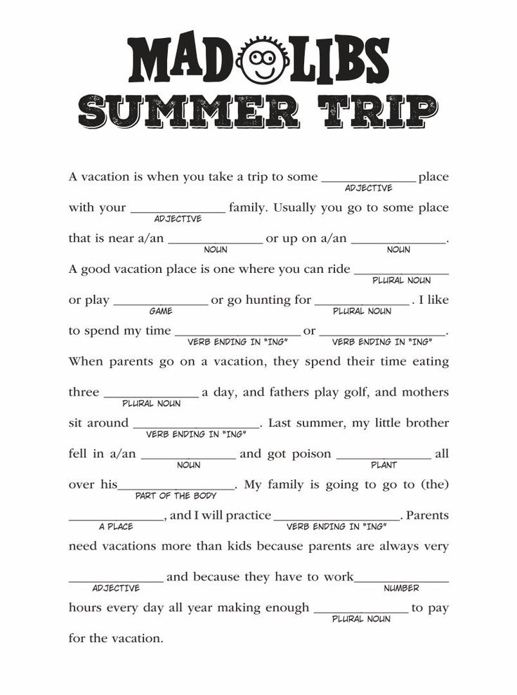 Summer Mad Libs Printable Mad Libs Printable Mad Libs Funny Mad Libs - Mad Libs Summer Worksheet