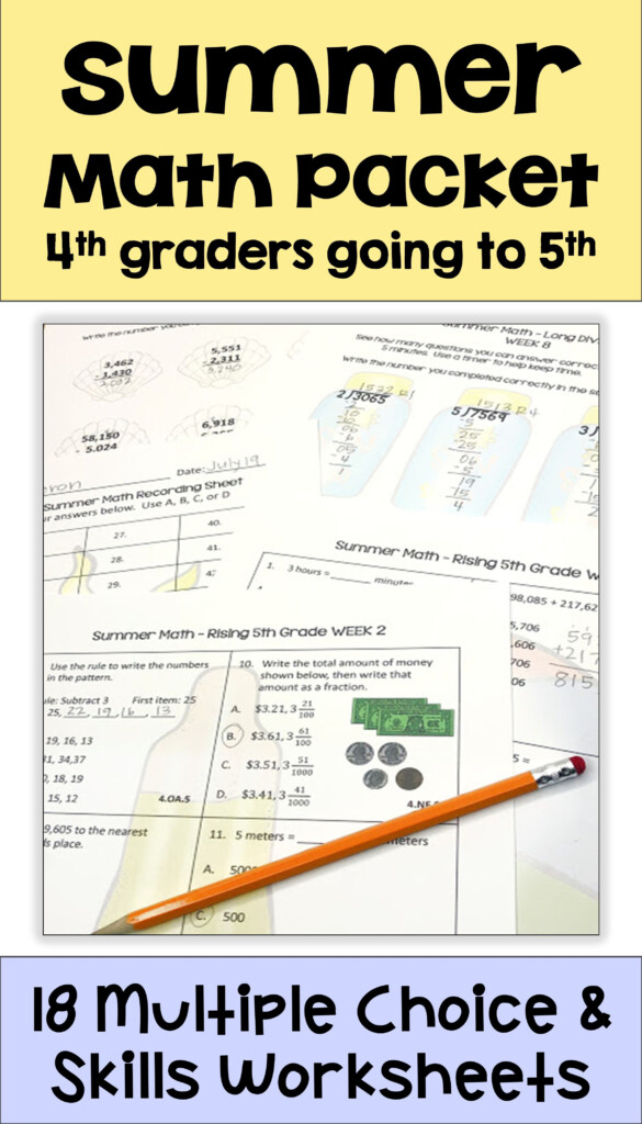 Summer Math For 5th Graders - Summer Math Worksheets 5Th Grade