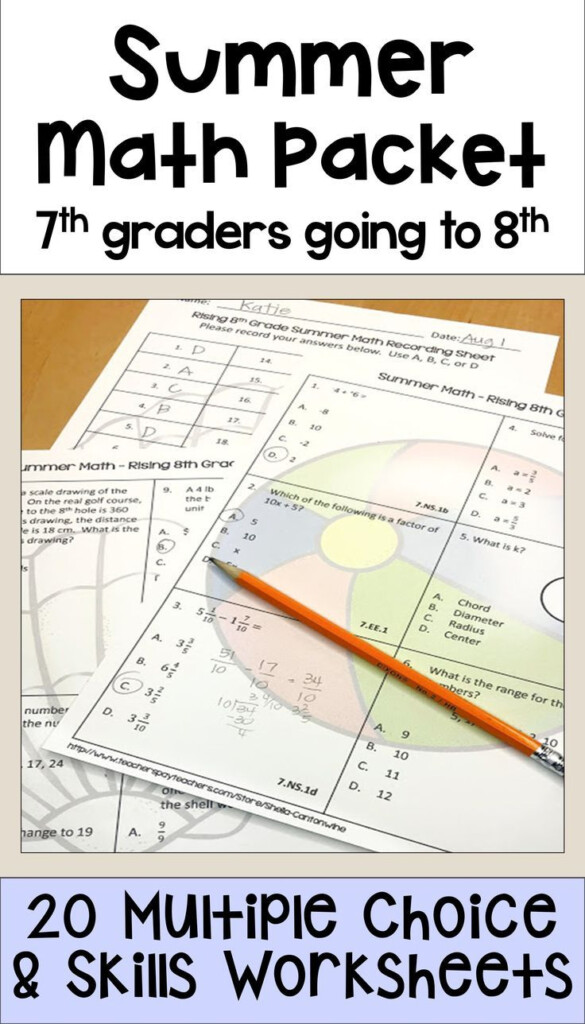 Summer Math Practice For 8th Grade - 8Th Grade Summer Worksheets