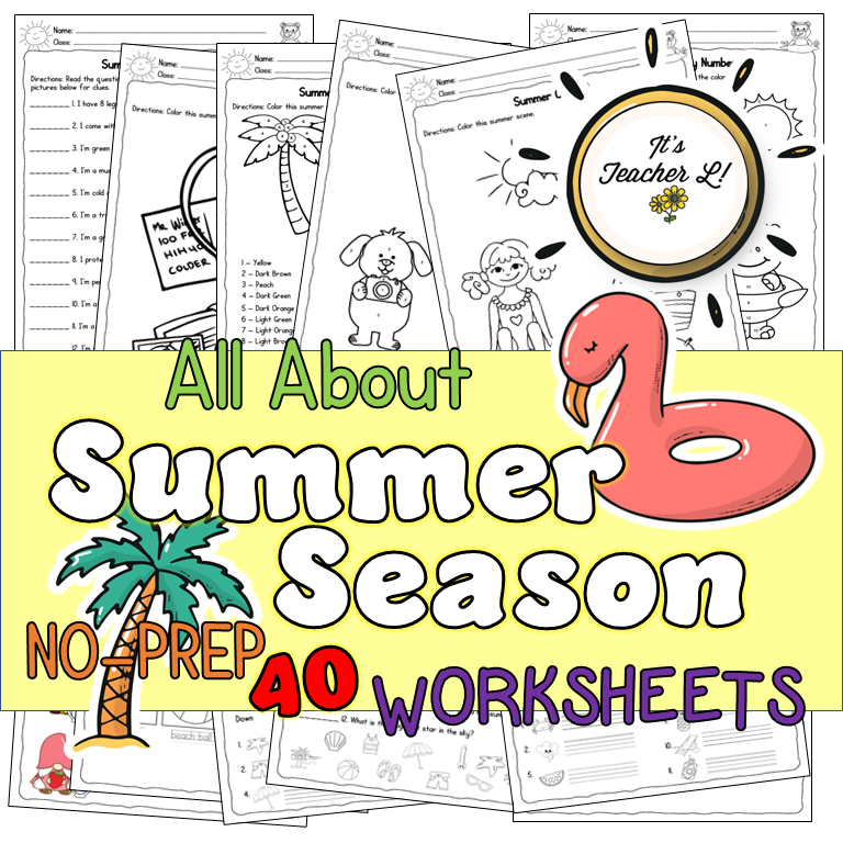 Summer No Prep ELA Worksheets Made By Teachers - Summer Ela Worksheets