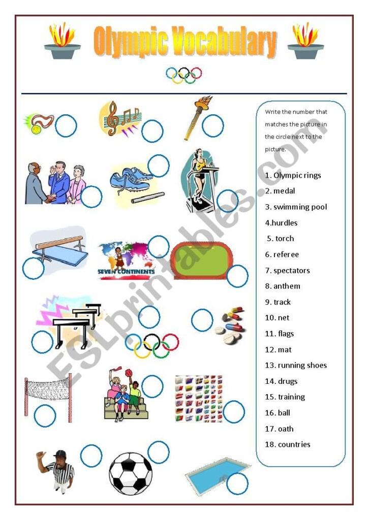 Summer Olympics Labeling Activity And Worksheet Twinkl - Summer Olympics Worksheets