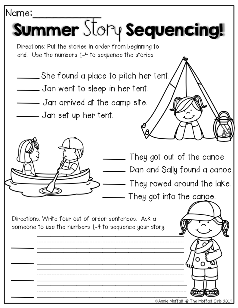 Summer Packet NO PREP Review 1st Grade Free Summer Bucket List  - Grade 1 Summer Worksheets