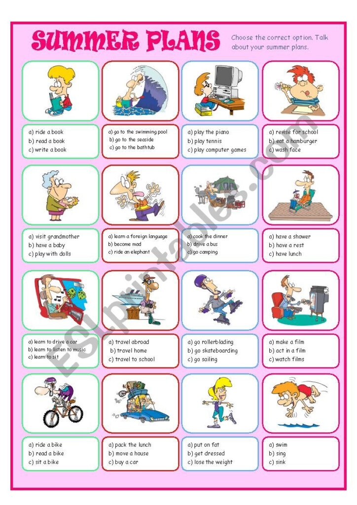 Summer Plans ESL Worksheet By Kissnetothedit - Plans For Summer Worksheet