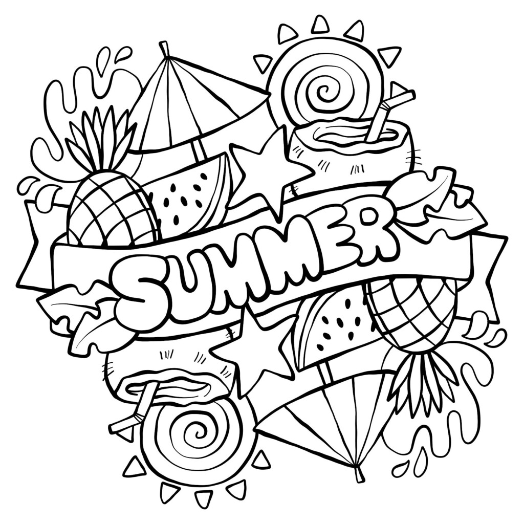 Summer Printables Color Worksheets Printablee - Summer Coloring Worksheet