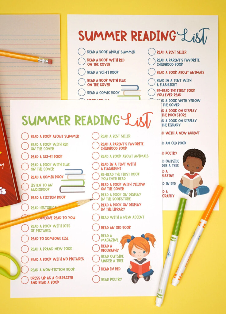 Summer Reading List Printable - Summer Reading Fun Worksheets