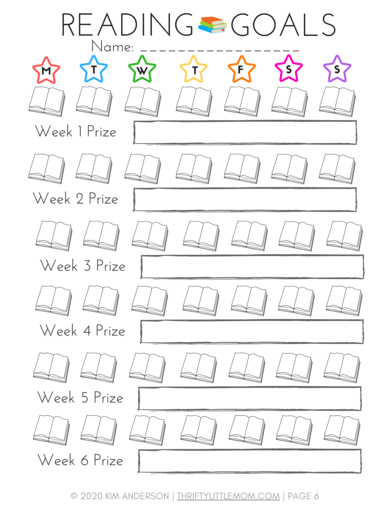 Summer Reading Reward Tracker Thrifty Little Mom - Summer Worksheet Rewards