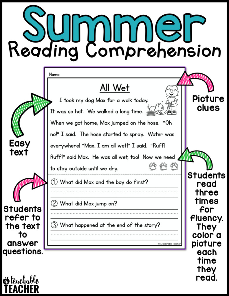 Summer Reading Worksheets - Summer Reading Worksheets For 1St Grade