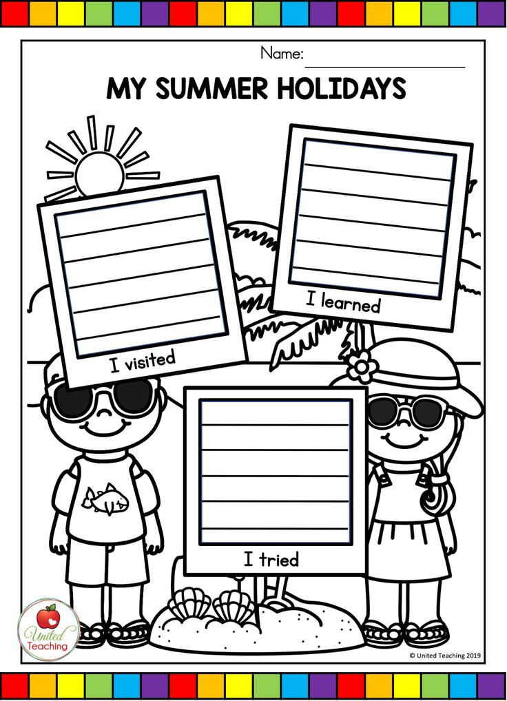 Summer Snapshots Writing Activity United Teaching Summer Writing  - Snapshot Of My Summer Worksheets