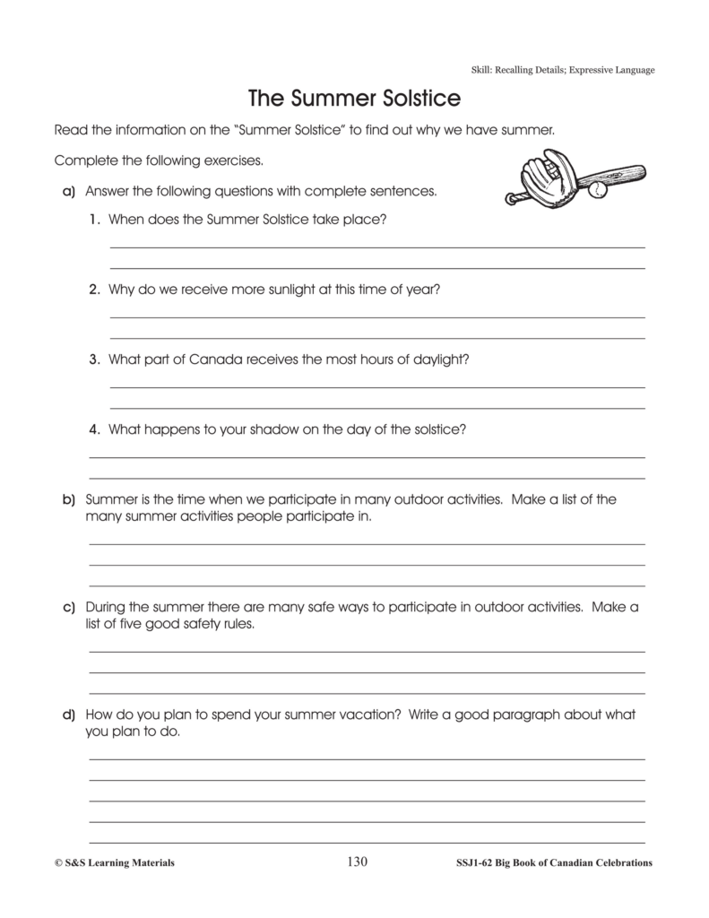 Summer Solstice Worksheet Engaging Activities For Learning And Fun - Summer Solstice Worksheet