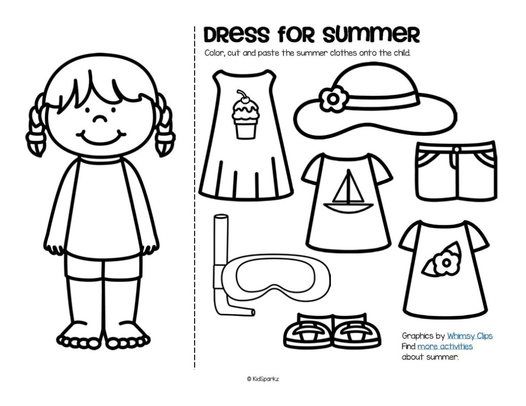 Summer Theme Activities And Printables For Preschool Pre K And  - Clothes In Summer Worksheet