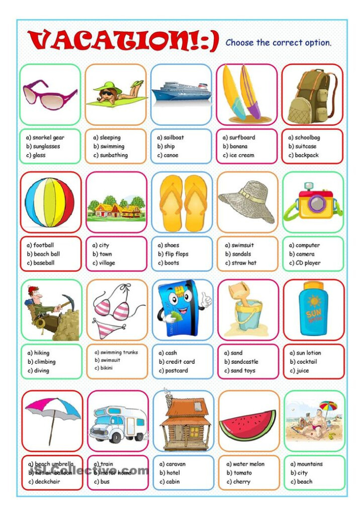 Summer Vacation Worksheets For Kids - Summer Vacation Printable Worksheets