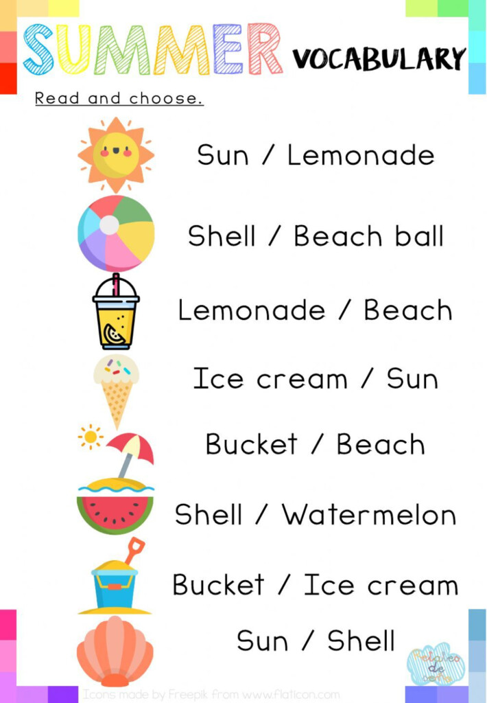 Summer Vocabulary Online Worksheet For Elemental You Can Do The  - Summer Vocabulary Worksheet