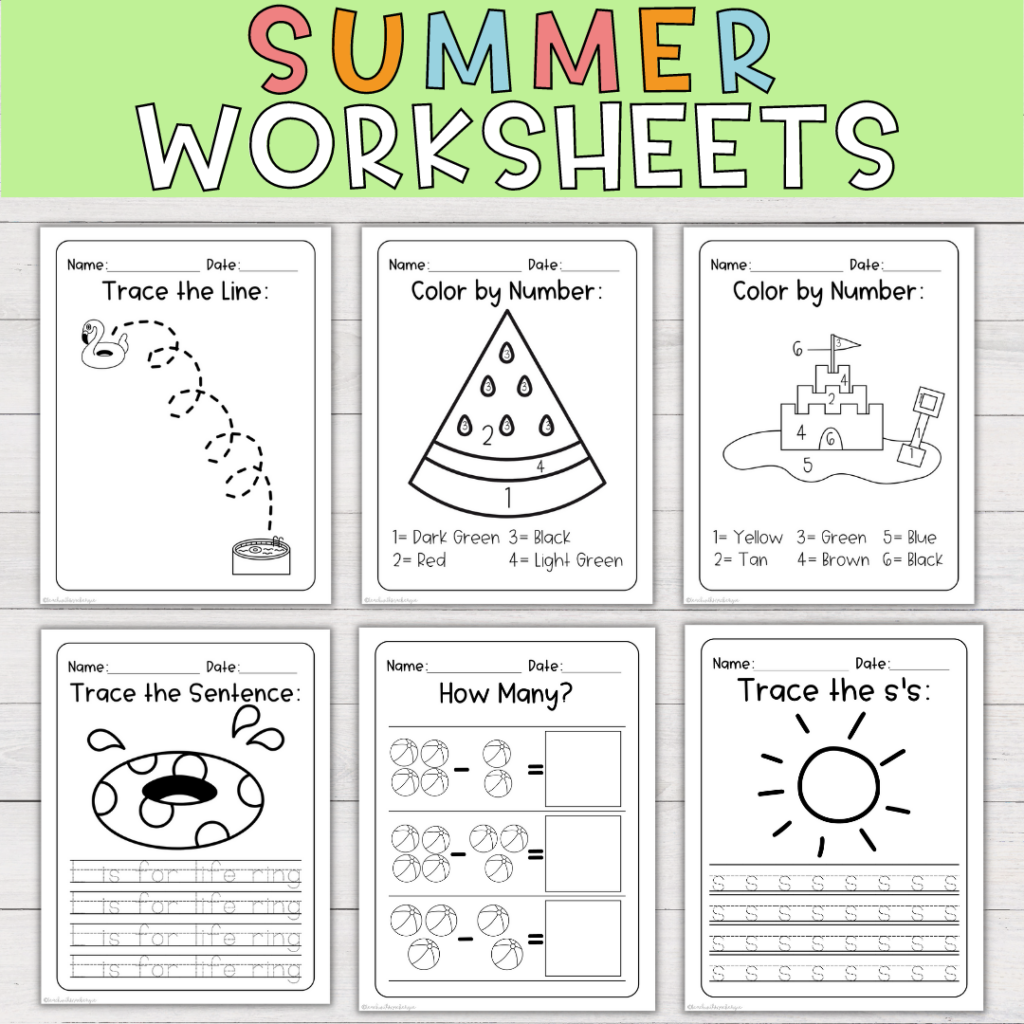 Summer Worksheet Bundle For Preschool And Kindergarten Made By Teachers - Summer Worksheets For Presch