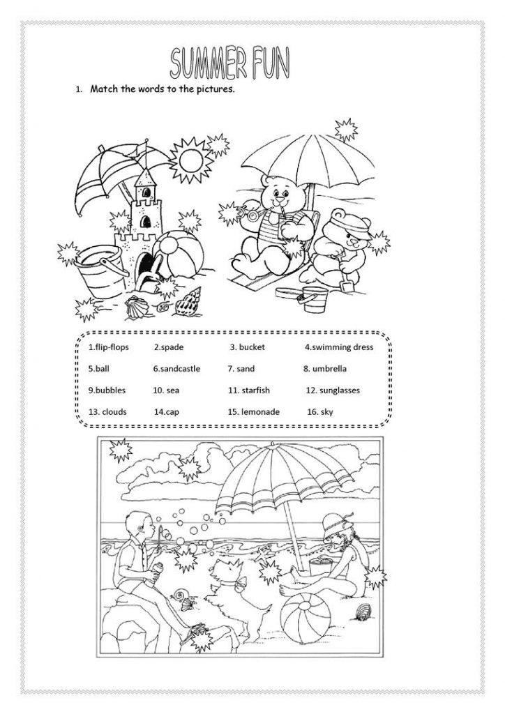 Summer Worksheets Best Coloring Pages For Kids - Summer Worksheets For Elementary Students