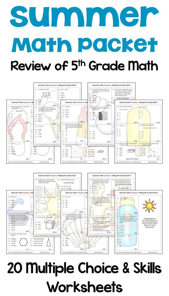 Summer Worksheets For 5th Graders - 5Th To 6Th Grade Summer Worksheets