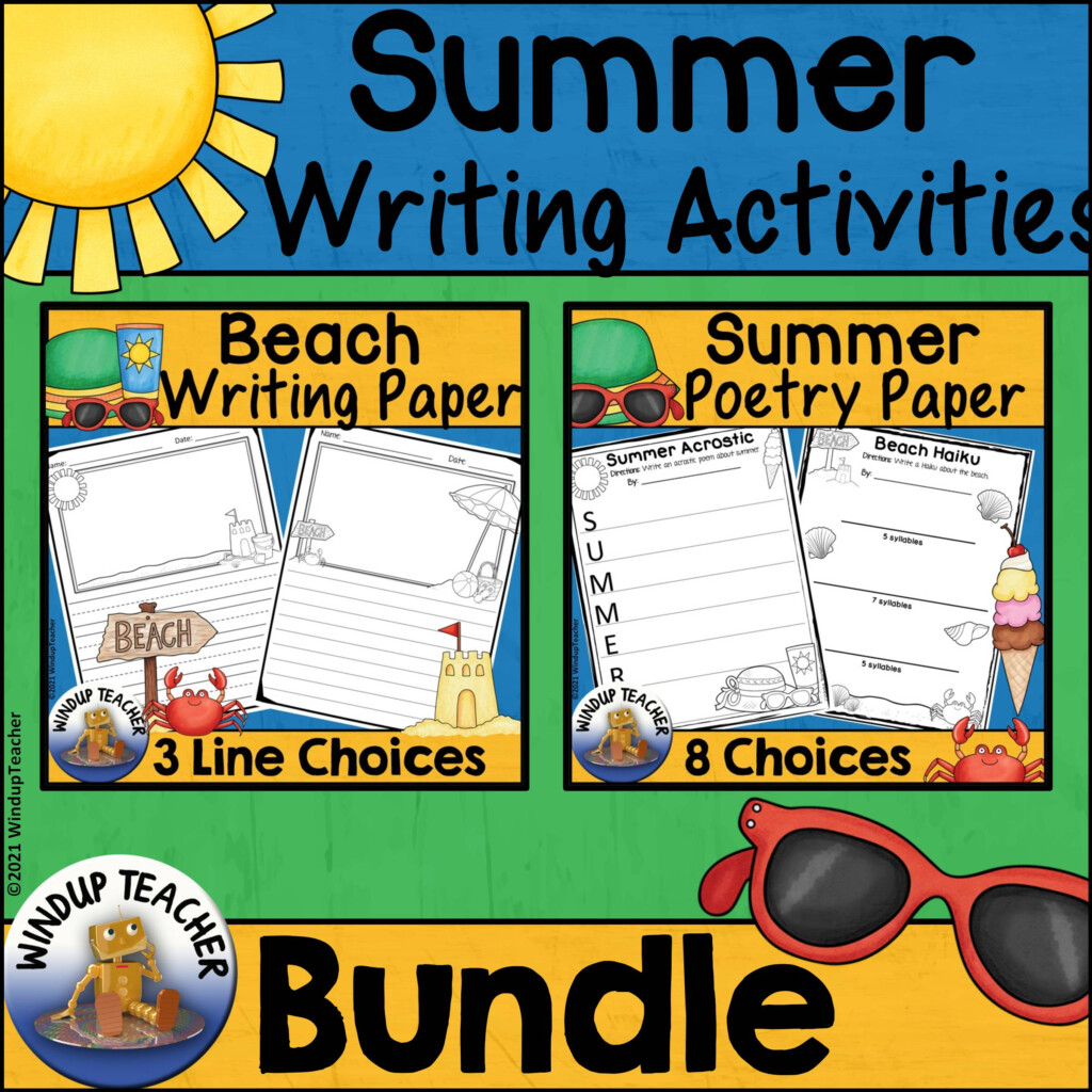 Summer Writing Activities BUNDLE Made By Teachers - Writing Worksheet About Summer