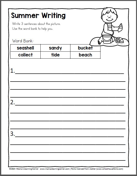 Summer Writing Sentences Worksheets Made By Teachers - Summer Sentences Worksheet