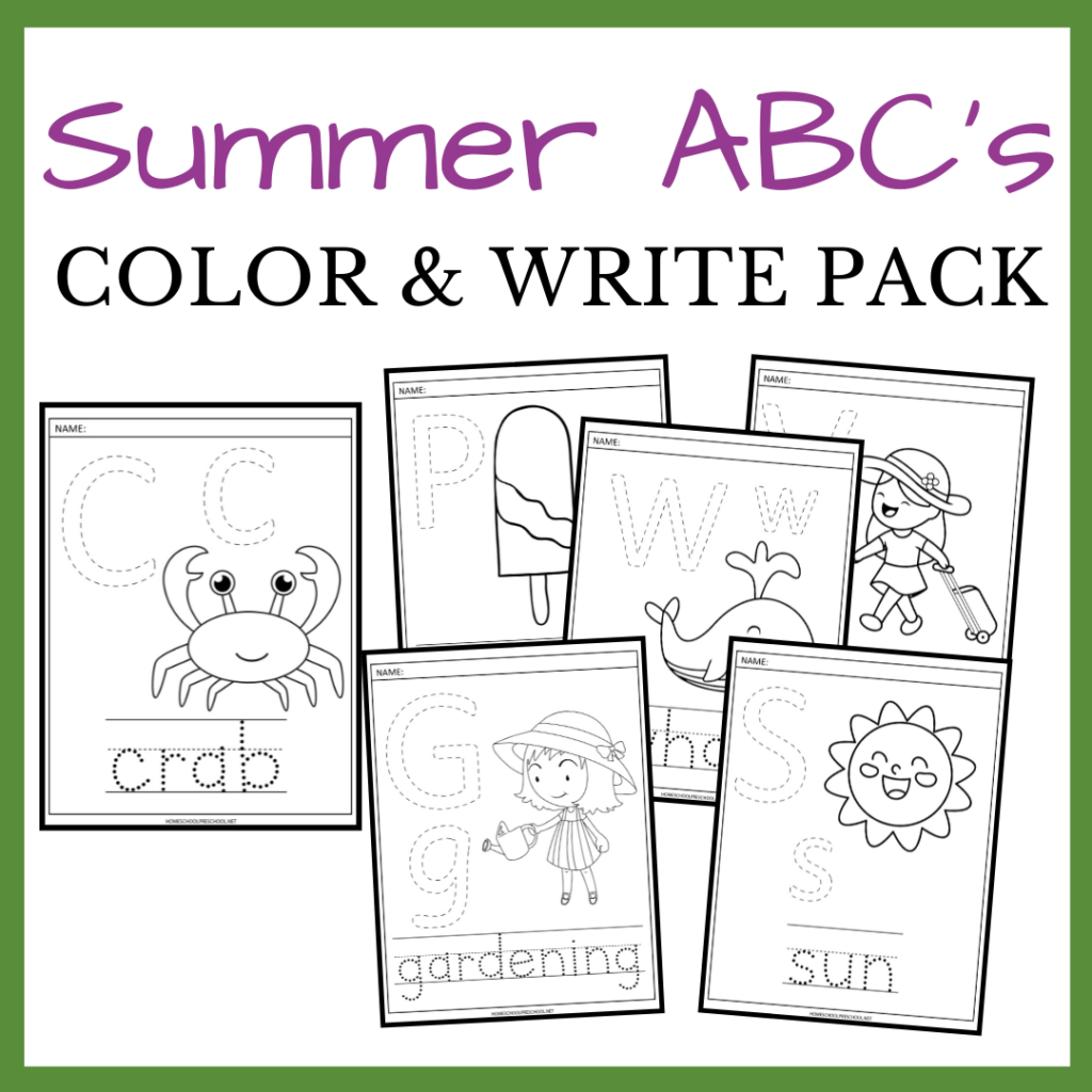 Summertime Printable Alphabet Worksheets For Preschool Blessed Beyond  - Summer Letter Worksheets