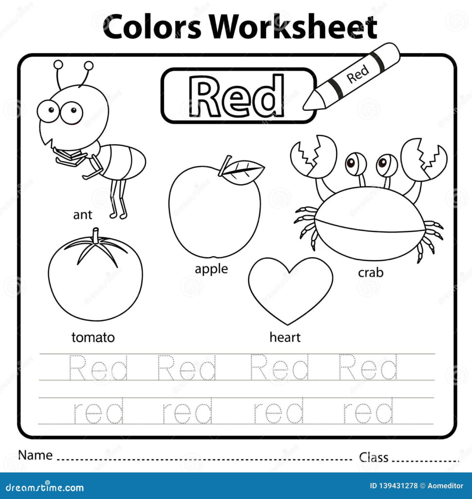 The Color Red Worksheets - Red Summer Worksheet