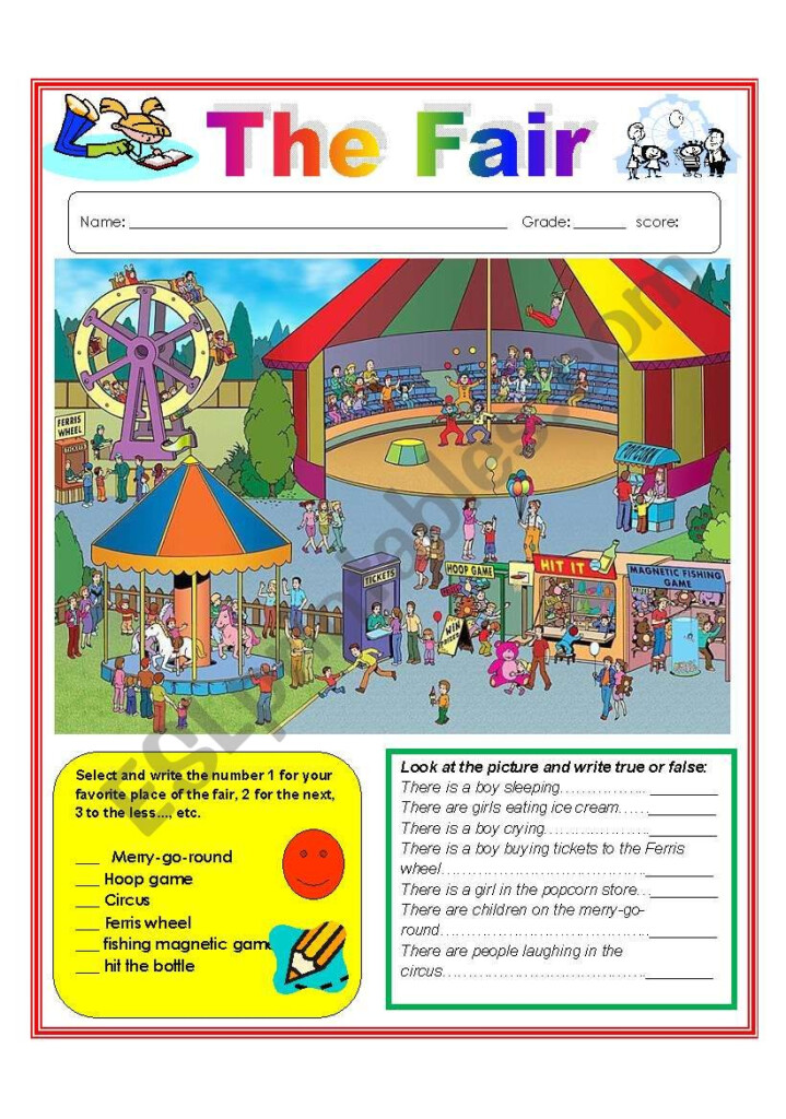 The Fair ESL Worksheet By DTEACHER - Summer Fair Worksheets