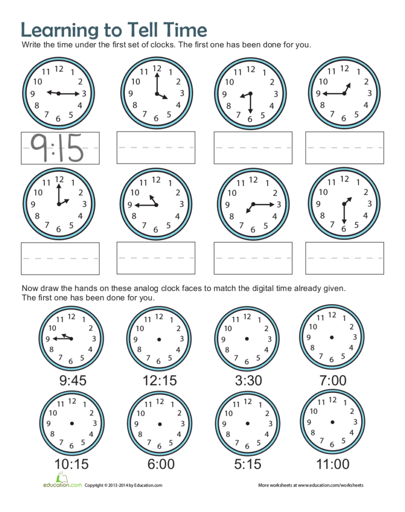 Times Of The Day Worksheet - Summer Time Clock Worksheet