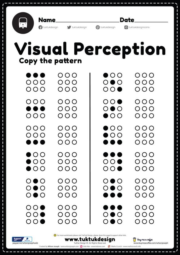 Visual Perceptual Worksheet Free Printable PDF For Kids - Summer Visual Perceptual Worksheets