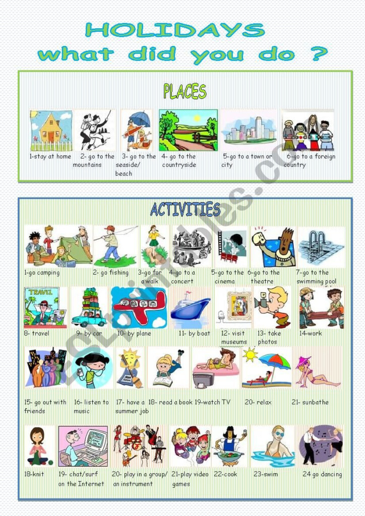 Vocabulary Worksheet To Talk About Summer Holidays ESL Worksheet By  - Summer Holiday Vocabulary Worksheets