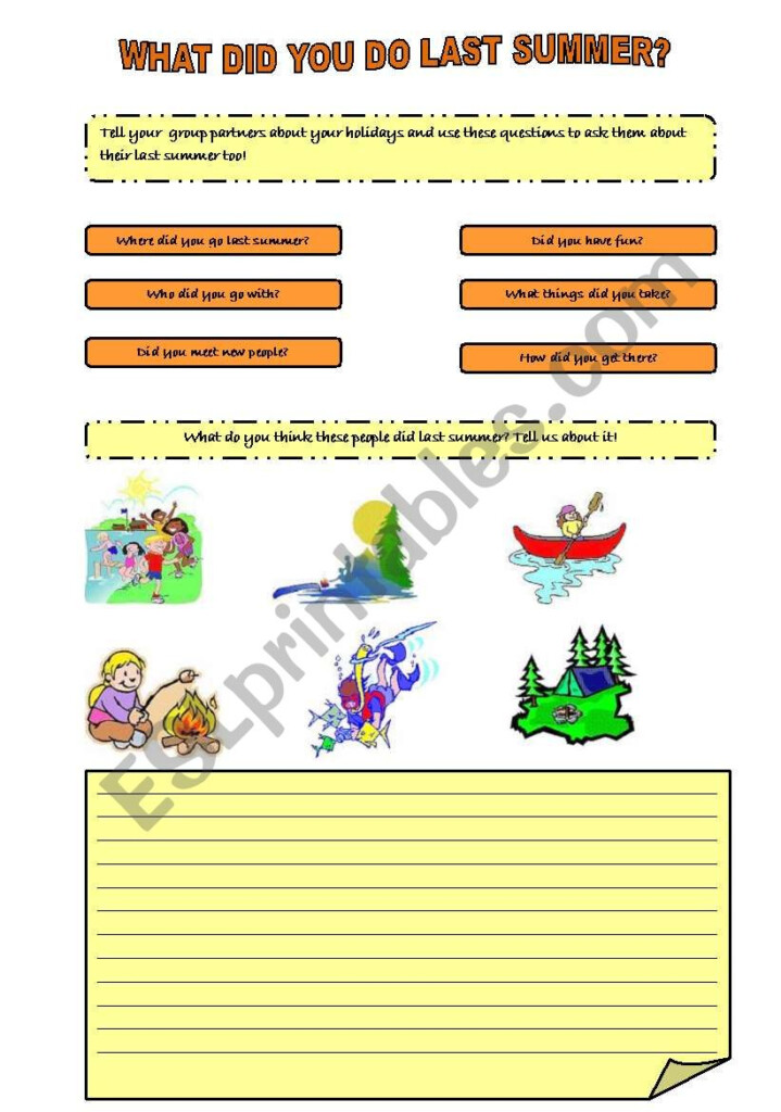 What Did You Do Last Summer ESL Worksheet By Sanchan - Last Summer Worksheet