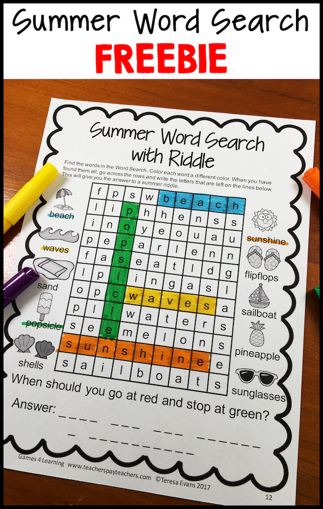 Worksheet 100 Summer Vacation Words Answer Key - Worksheet 100 Summer Vacation Words Answer Key